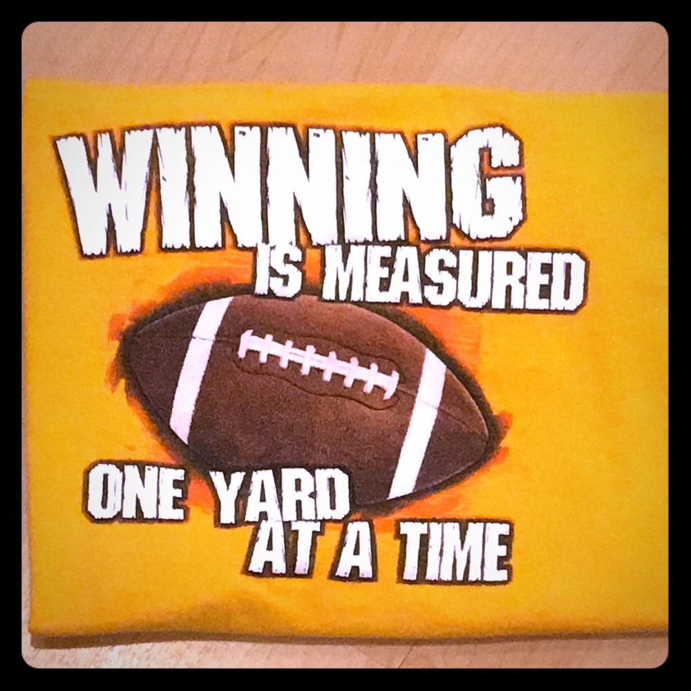 Yellow Football Long Sleeves Shirt, EUC
